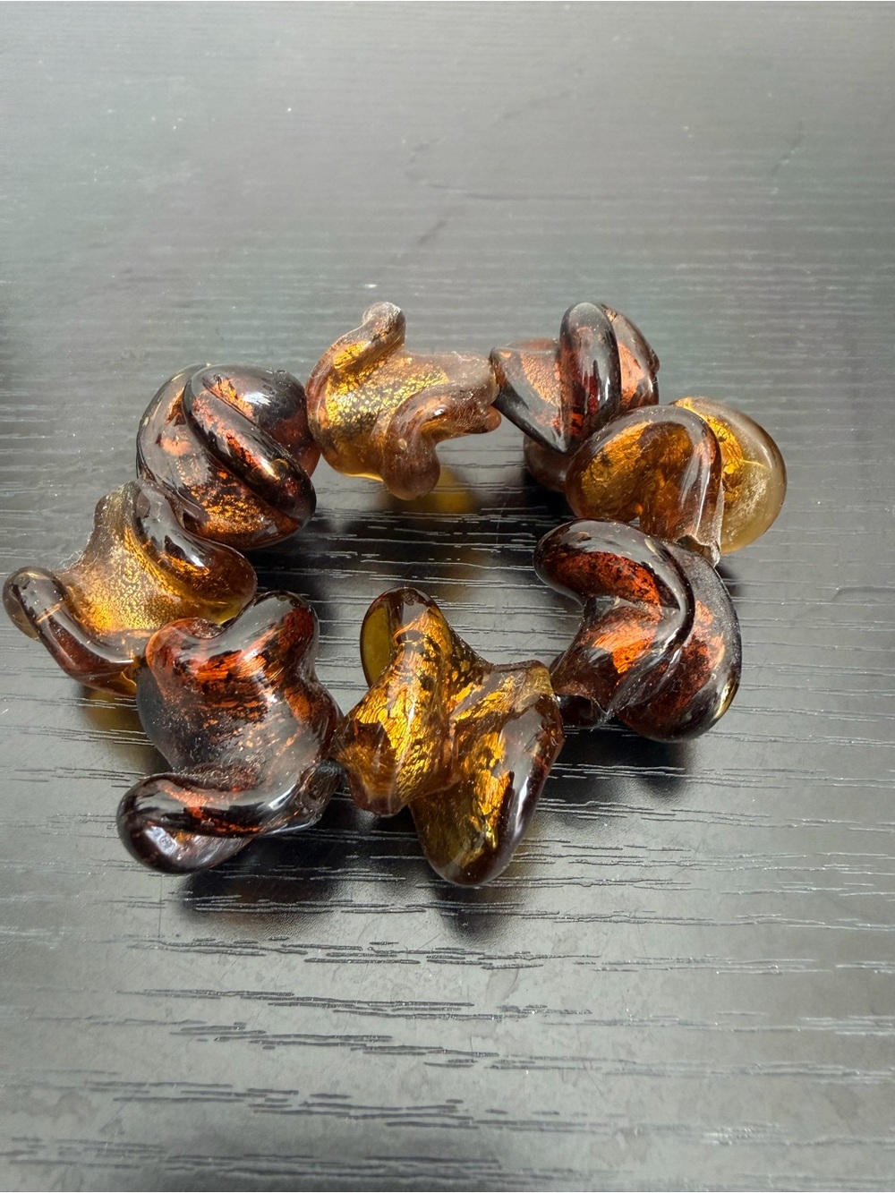 Amber Glass Swirl Bracelet - Women Jewelry